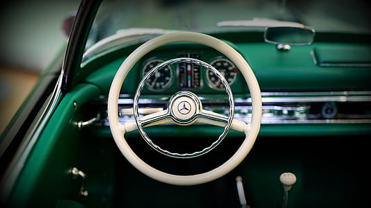 photo of white Mercedes-Benz steering wheel thumbnail