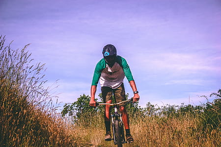 Man Riding His Mountain Bike thumbnail
