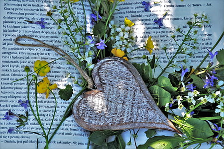 brown heart basket surrounded by flowers thumbnail