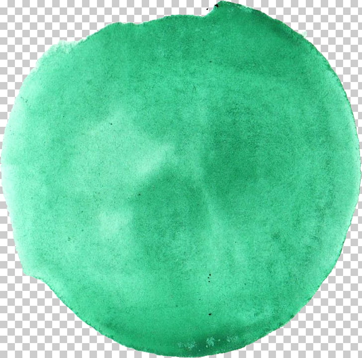 Green Circle Watercolor painting Turquoise, watercolor stain, green organism PNG clipart