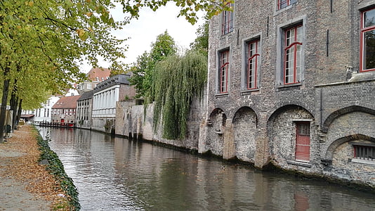 canal beside concrete buildings during daytime thumbnail