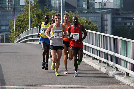 five men running on bridge thumbnail