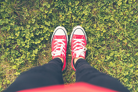 Girl with Red Shoes in Grass FPV thumbnail