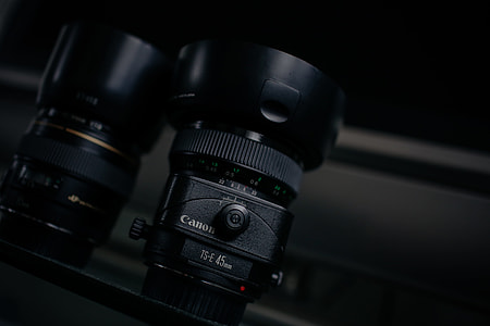 two black DSLR camera lens thumbnail