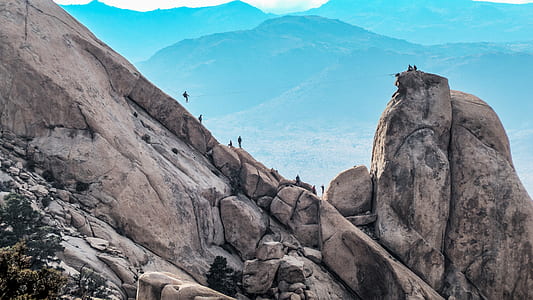 rock montain under blue sky thumbnail