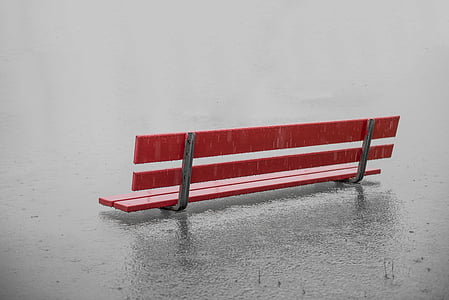 red bench during flood thumbnail
