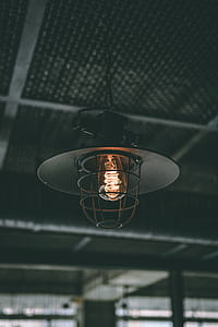 shallow focus photograph of black pedant lamp thumbnail