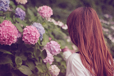 women, nature, outdoors, flower thumbnail