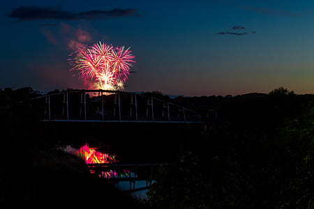 fireworks display at nighttime thumbnail