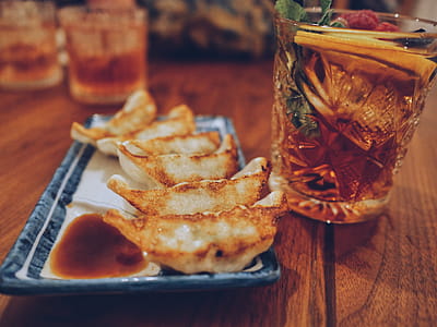 Cooked Breads Platter Beside Drink thumbnail