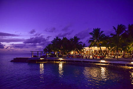 Photo of Beach During Nighttime thumbnail