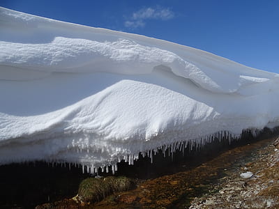 mountain covered snow at daytime thumbnail