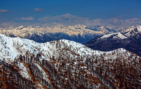 high angle photography of mountain alps thumbnail