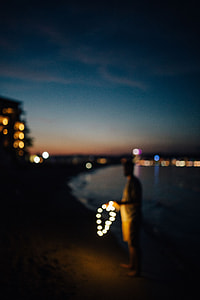 Fairy lights at the beach in Bulgaria thumbnail