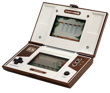 opened brown Donkey Kong II handheld game console thumbnail
