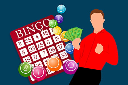 Illustration of winner in a game of bingo. thumbnail