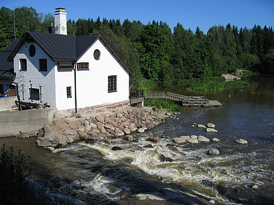 Rapids of river Vantaa in Finland landscape thumbnail