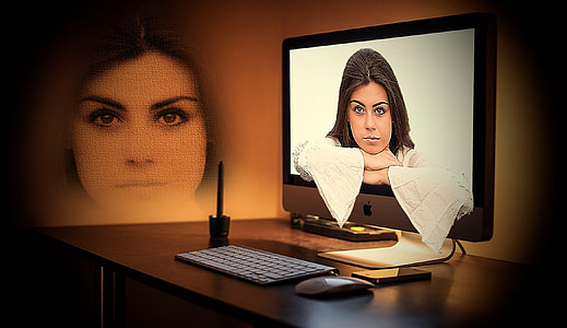 woman coming out of iMac monitor thumbnail