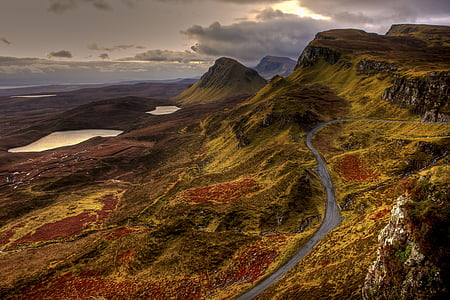 bird's eye-view photo of green mountain range thumbnail