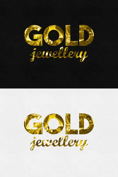 Gold text effects psd file