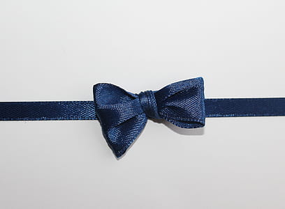 blue bow tie on white background thumbnail