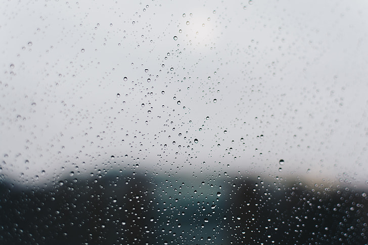 looking out, window, raindrop, pane