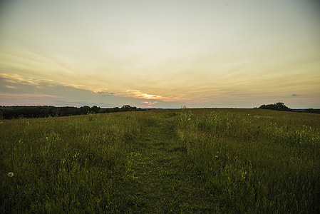 Orange Dusk over the Trail at Cross Plains State Park thumbnail