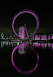 London Eye beside body of water during nighttime thumbnail
