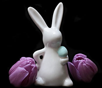 white rabbit ceramic figuirne thumbnail