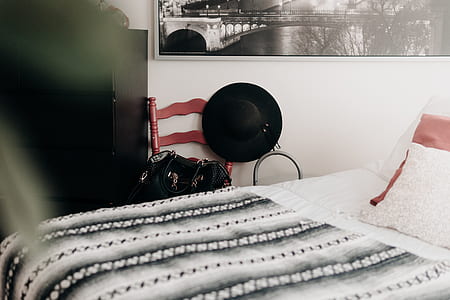 white and gray bed sheet thumbnail