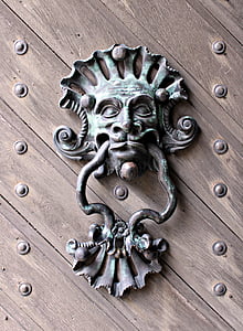 grey and brown metal door knocker thumbnail