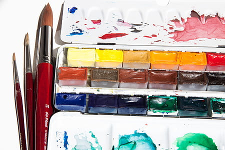 watercolor case and brushes thumbnail