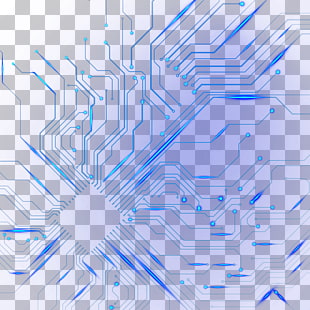 Light Technology Electronic component Electrical network, Blue light efficiency technology electronic components of the circuit, blue textile PNG clipart