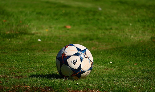 Adidas soccer ball on grass field thumbnail