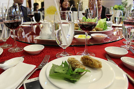 fried food with green vegetable leaf on white ceramic plate thumbnail