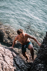 Man Free Climbing thumbnail