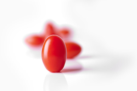 oval red candy in tilt shift photography thumbnail