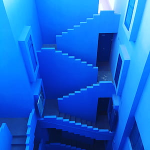 blue concrete building interior thumbnail