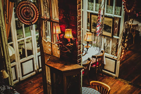 brown wooden dining set thumbnail