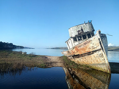 wrecked boat dock on land thumbnail