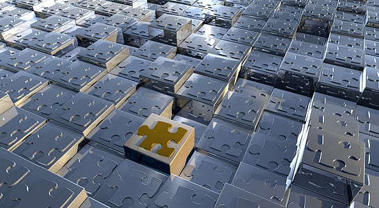 silver and gold jigsaw puzzle digital wallpaper thumbnail