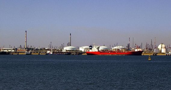 Port of Huelva with a ship in Spain thumbnail