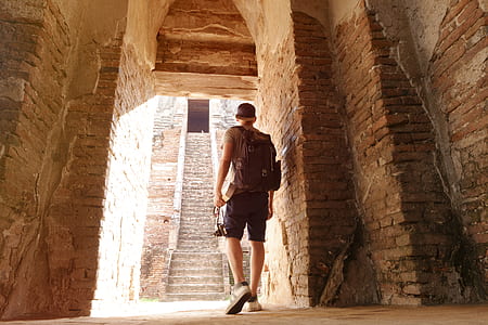stairs, man, person, bricks thumbnail