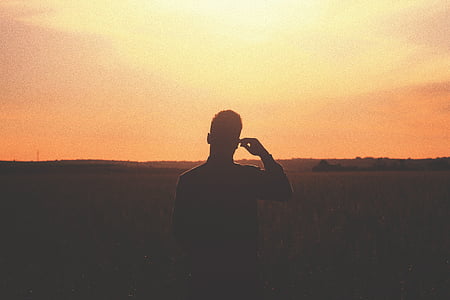 sunset, dusk, silhouette, shadow, landscape, nature thumbnail