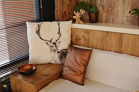 White and Gray Throw Pillow thumbnail