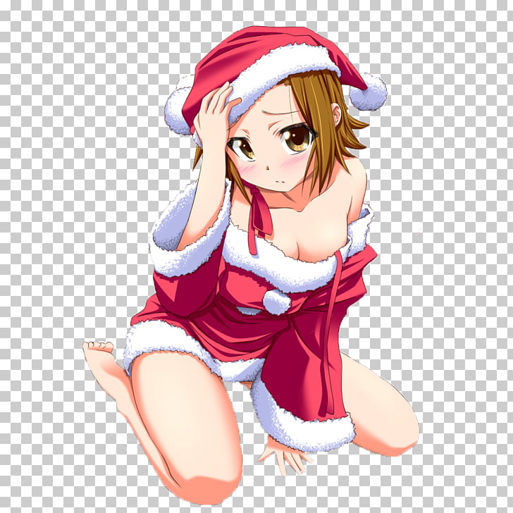 Santa Claus Christmas Brown Hair Mangaka Ritsu Tainaka Png Clipart Free Cliparts Uihere