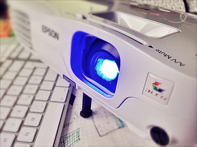photo of white projector thumbnail