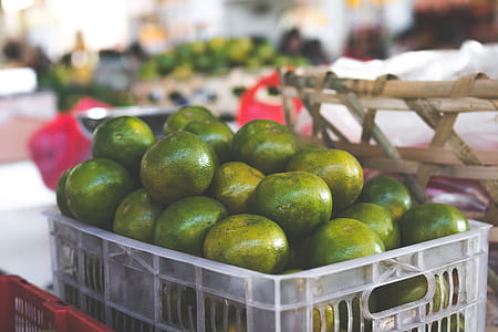 Crate of Round Green Fruits thumbnail