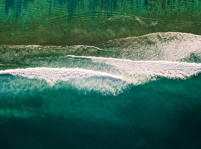 sea waves crashing shore thumbnail