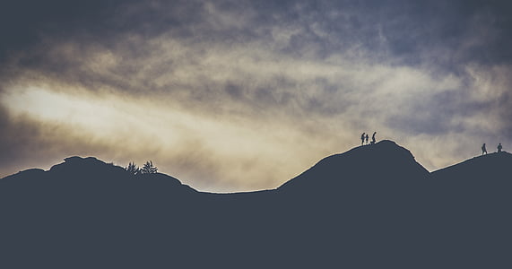 silhouette photo of land formation thumbnail